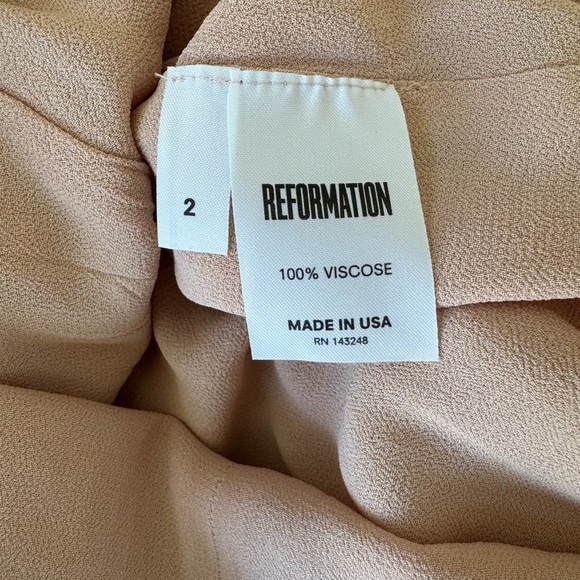 Reformation Tan Ruffled Dress - Picture 3 of 3